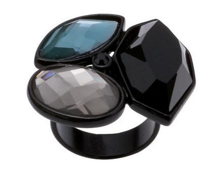 Bohm Faceted Flair Crystal Ring - Adjustable