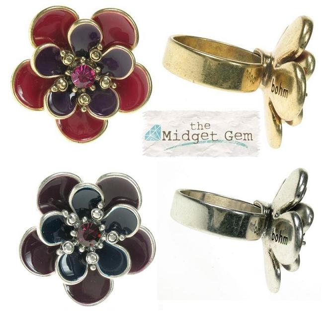 Bohm Autumn Woodland Flower Adjustable Ring