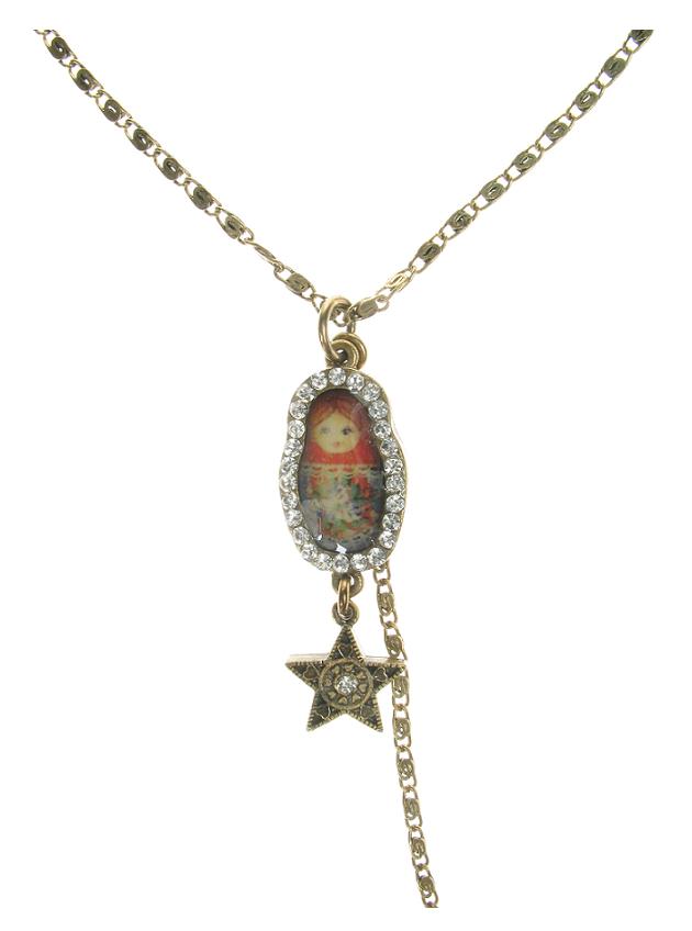 Single Russian Doll Necklace By PILGRIM