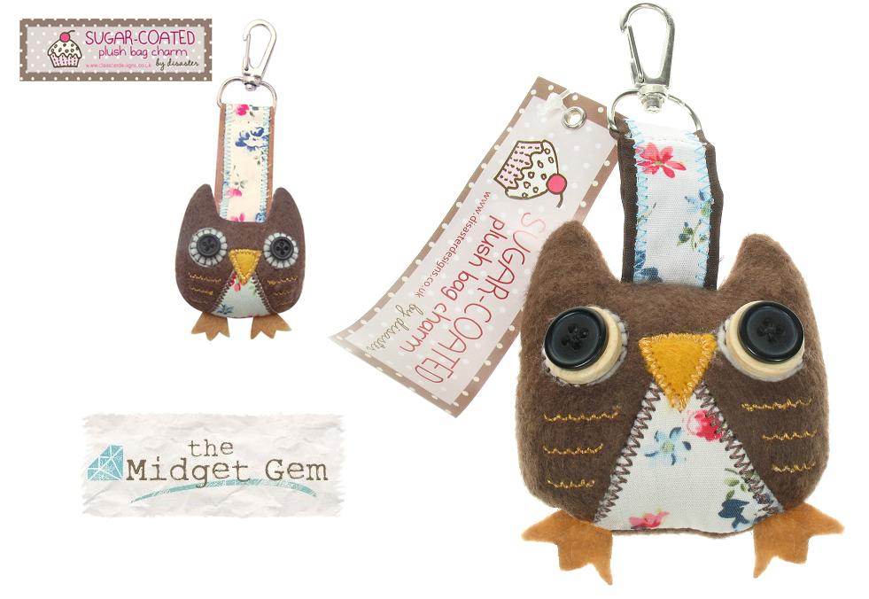 'Sugar Coated' Button Eye Owl Bag Charm