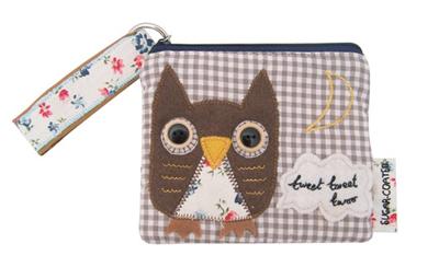 'Sugar Coated' Button Eye Owl Zip Purse