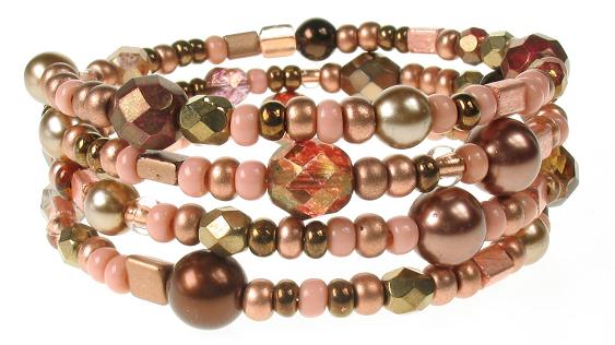 PINK 'Turkish Delight' Memory Wire Wrap Bracelet
