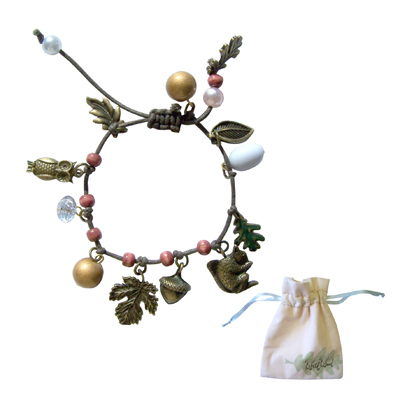 Wild Wood Adjustable Cord & Charm Bracelet