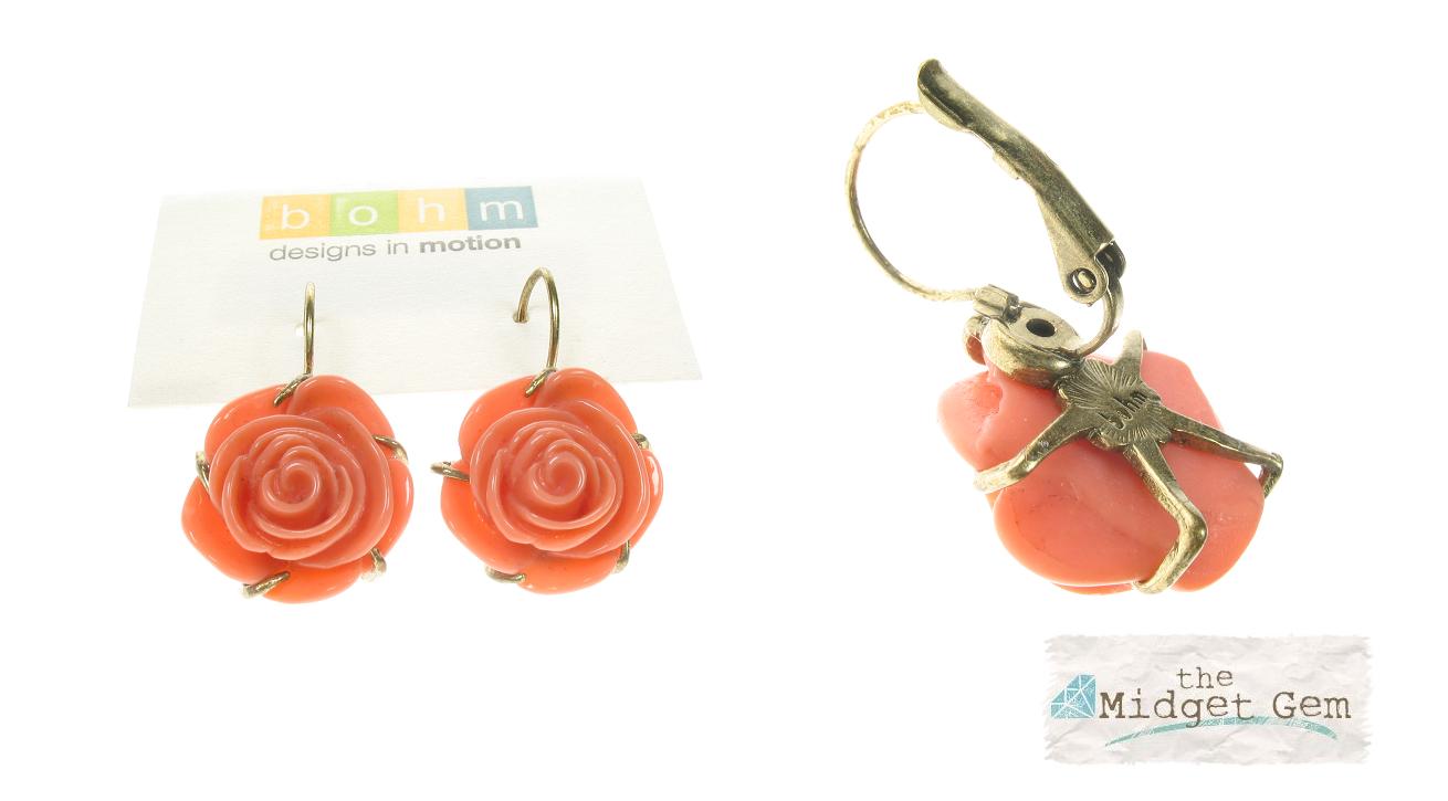Bohm Floral Couture Rose Flower Earrings