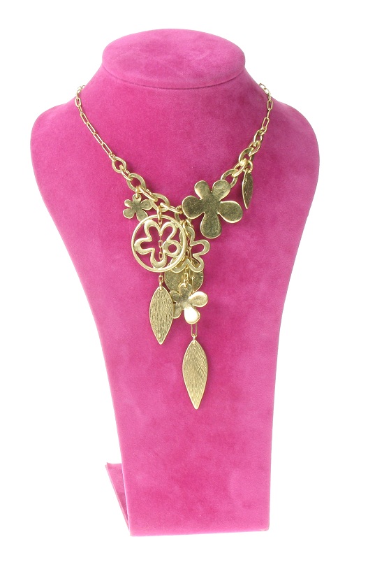 The Bohm Blossom Flower Charm Necklace - Gold Plate
