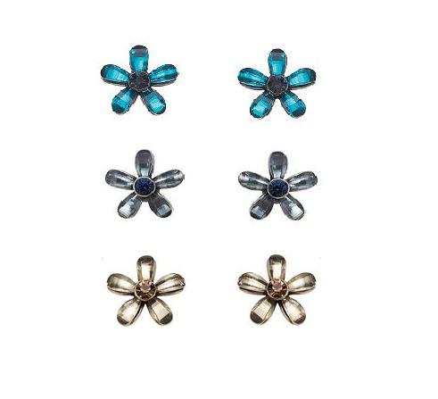Bohm Vogue Jewel Flower Stud Earrings