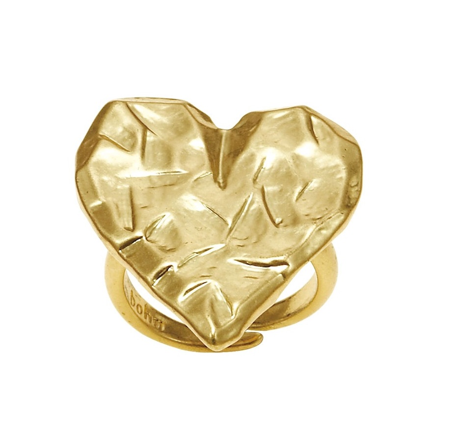 Bohm Hearts Desire Adjustable Ring - Gold Plate
