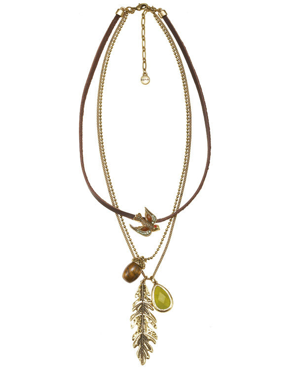 The Bohm - Autumn Ray - Multi-Strand Necklace - Gold Plate