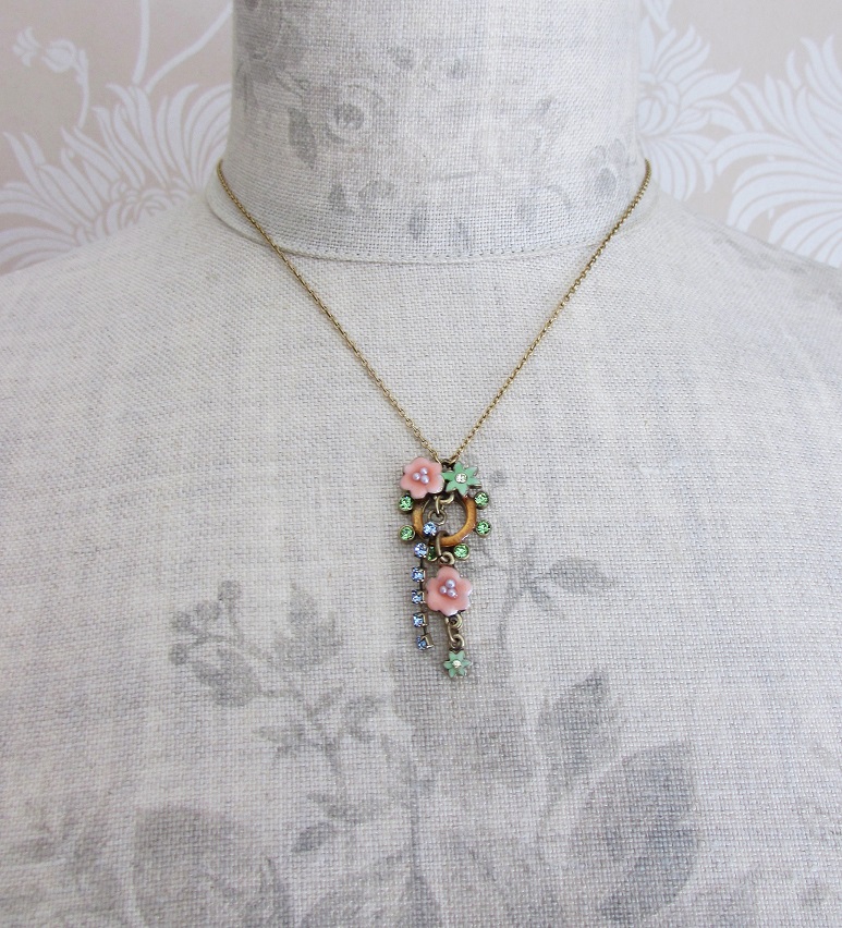PILGRIM - Enchanted Flower - Single Pendant Necklace - Gold Plate/Multi BNWT