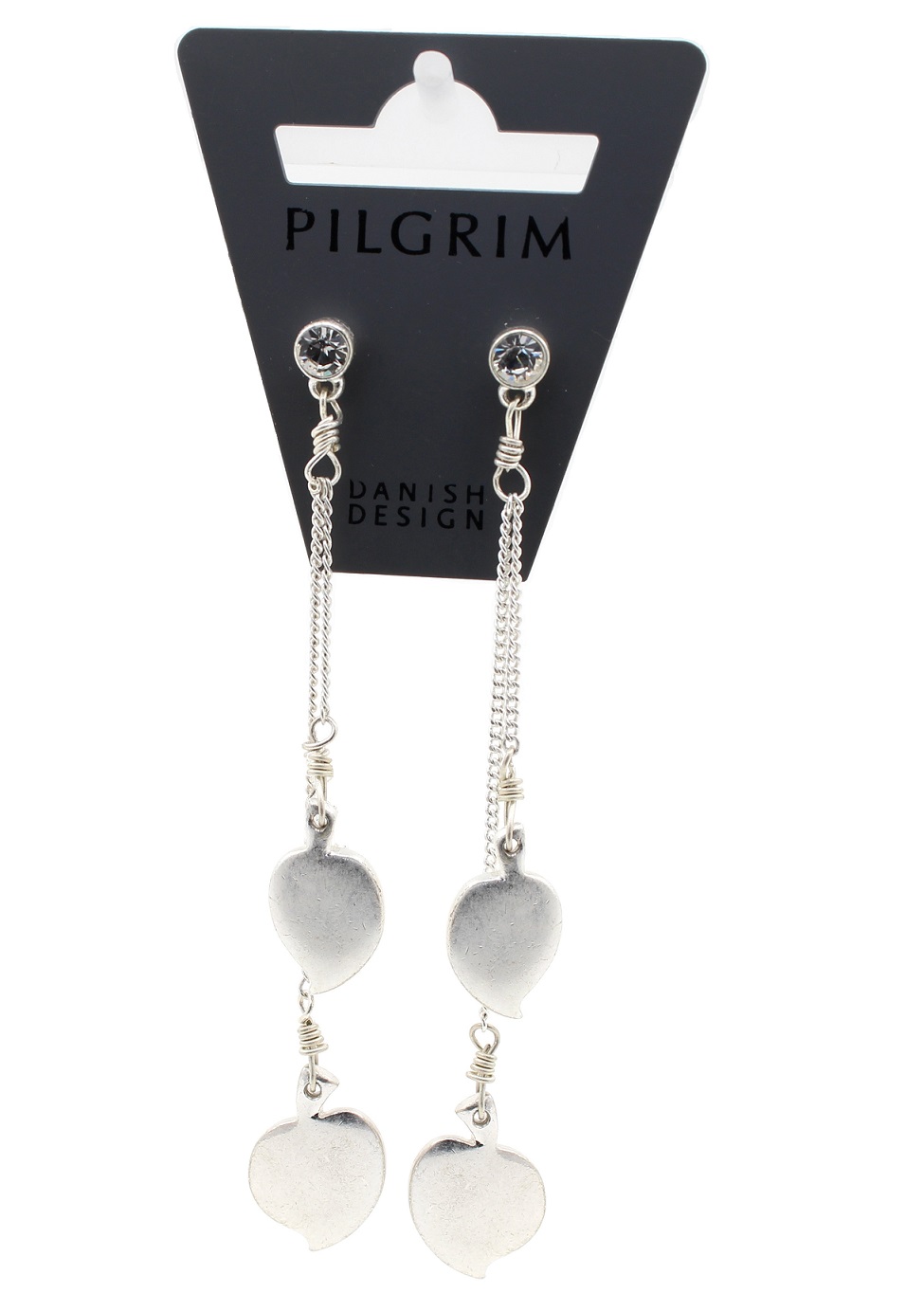 PILGRIM - Patina - Earrings Style 3 - Silver Plate/Clear BNWT