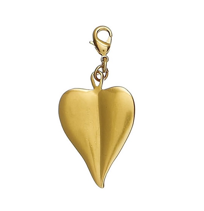 PILGRIM - Larger Ornamental Gold Heart Charm BNWT