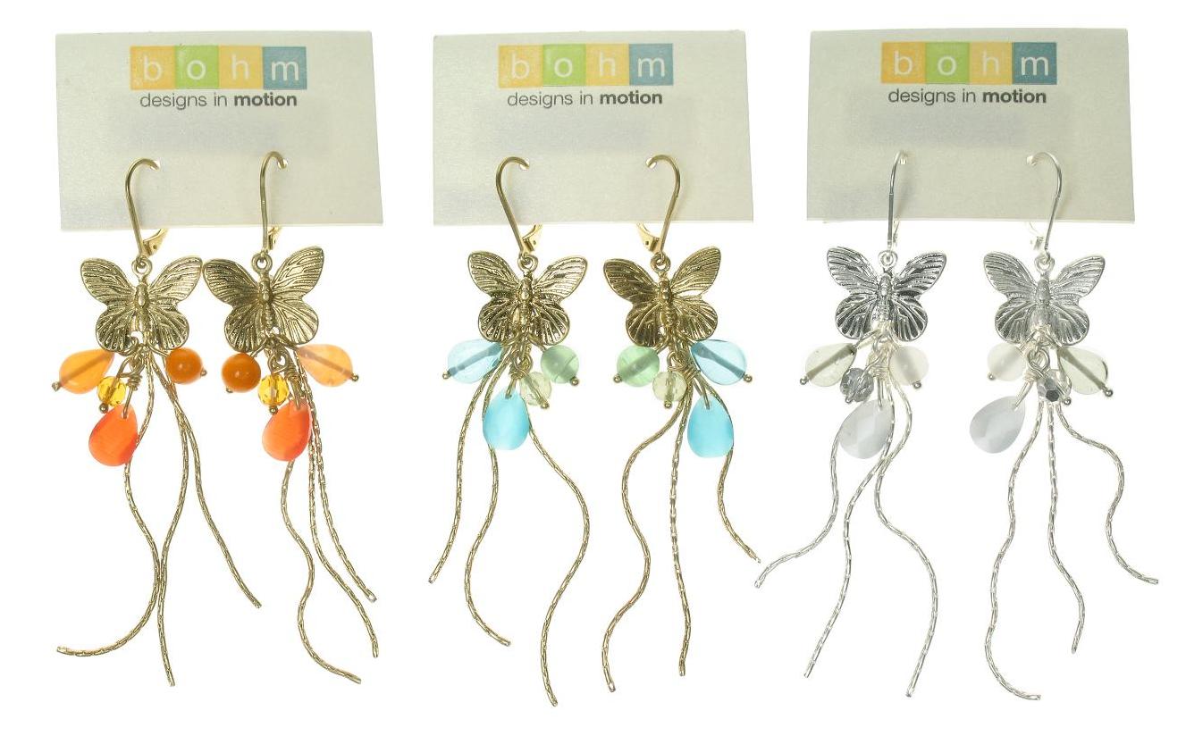 Bohm Butterfly Society Charm Cascade Earrings