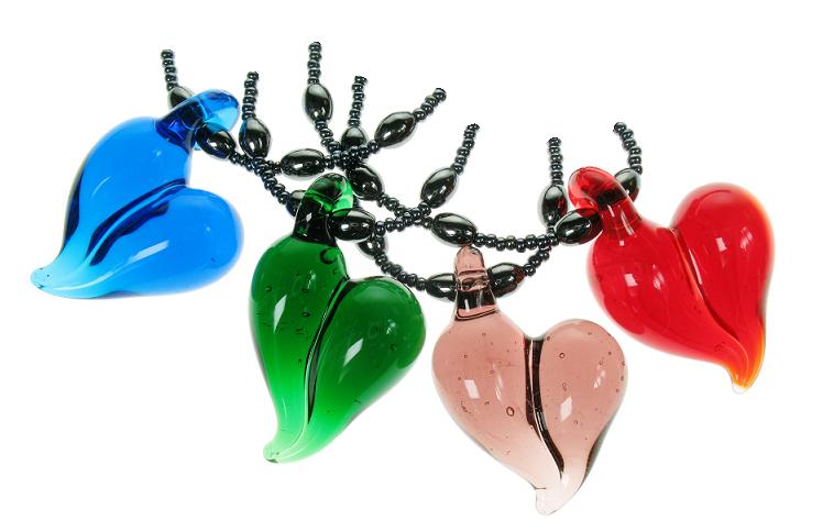 Heart Of Glass Necklace - Various Colours