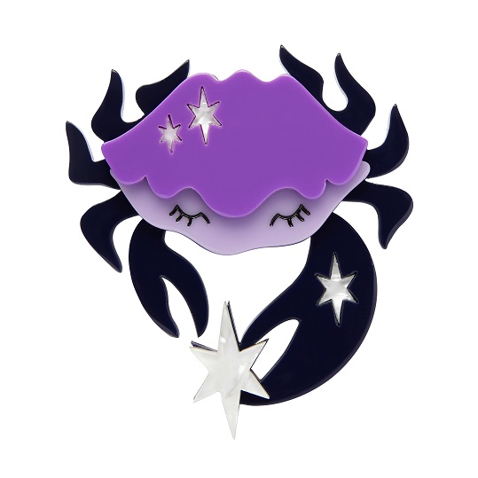Cancer The Compassionate - The Brave Crab - Erstwilder Horoscope Brooch
