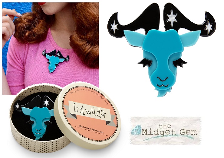 Capricorn The Controlled - Erstwilder Horoscope Brooch