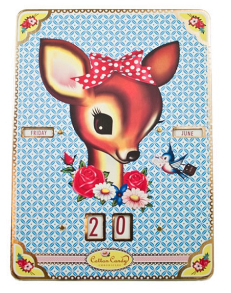 'Cotton Candy' Dearest Deer Perpetual Calendar - Fiona Hewitt