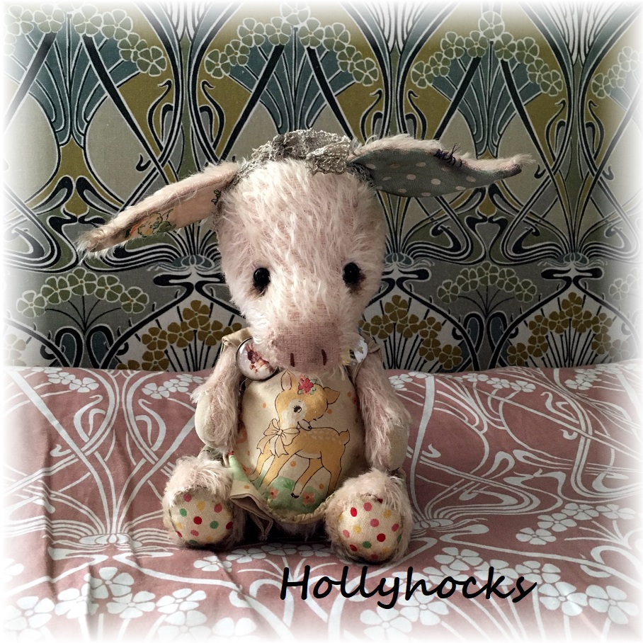 Hollyhocks -  Little Pink Piglet - ADOPTED